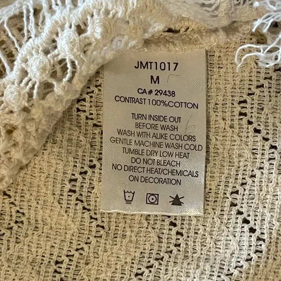 Miss Me Crocheted Tank - Sheer Front & Back - Size Medium - Picture 12 of 13